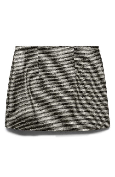 Houndstooth Miniskirt