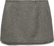 MANGO Houndstooth Miniskirt