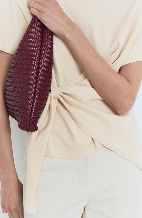 Mango Draped Cotton T-shirt In Neutral