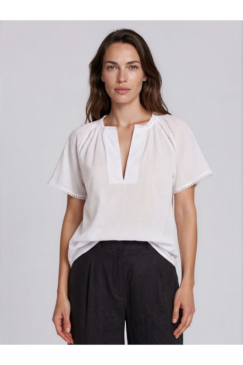 Mabriselle V-Neck Top, Main, color, White