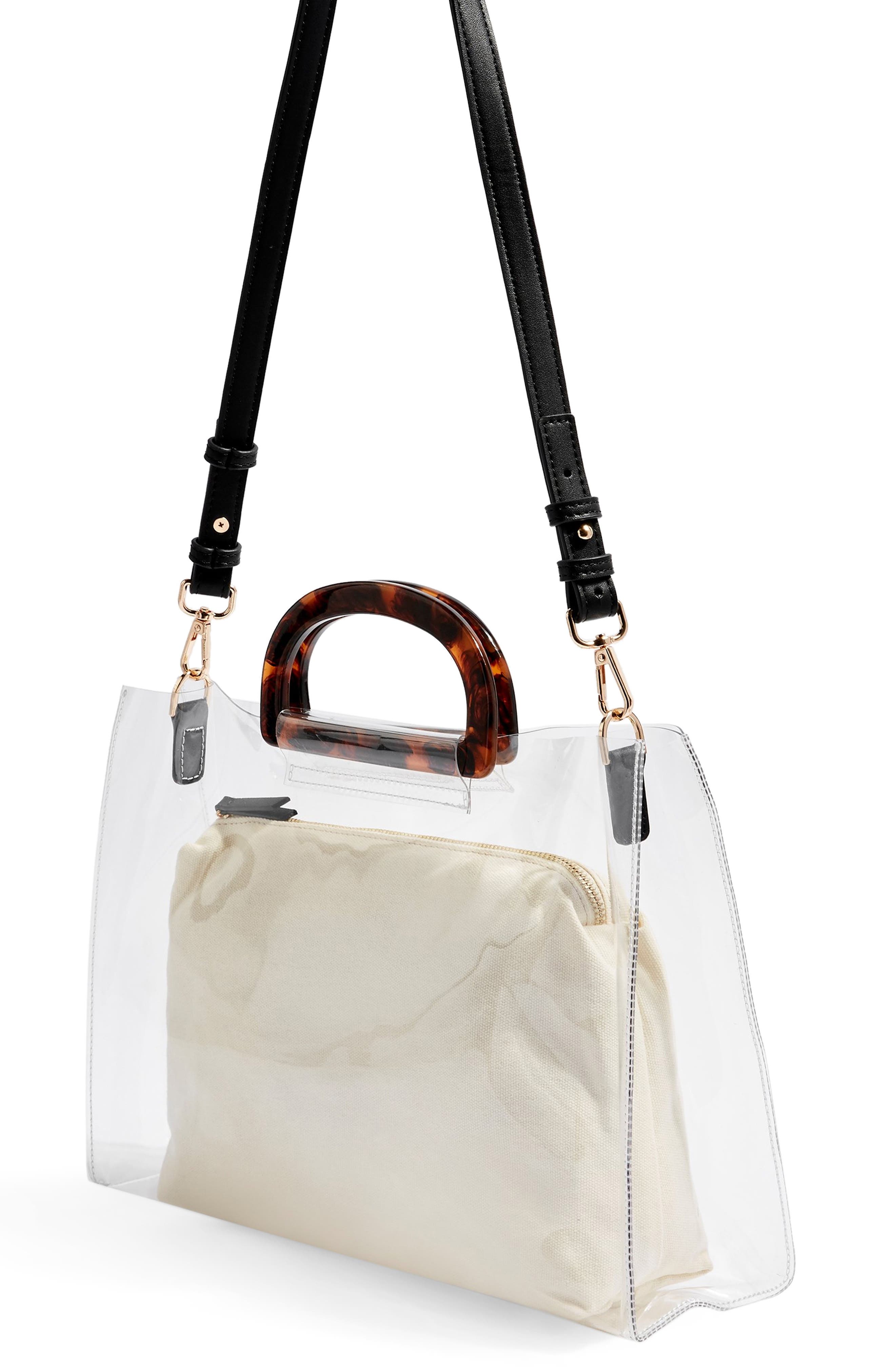 Malibu Transparent Tote, Alternate, color, CLEAR