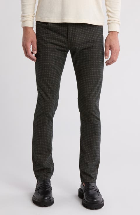 SUD Print Slim Straight Leg Pants