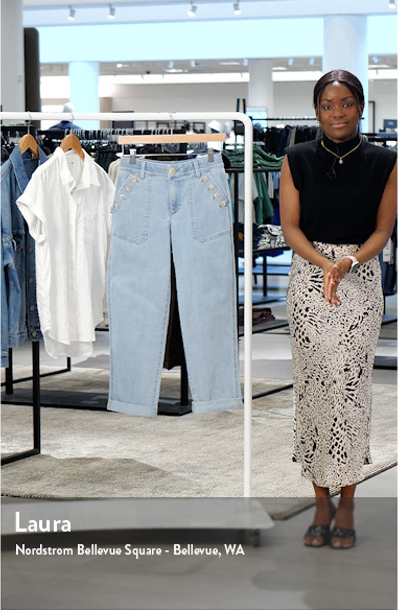 'Ab'Solution Cuff Straight Leg Jeans, sales video thumbnail