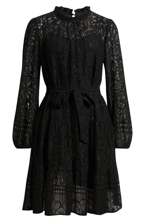 Julia Jordan Long Sleeve Tiered Lace Dress In Black