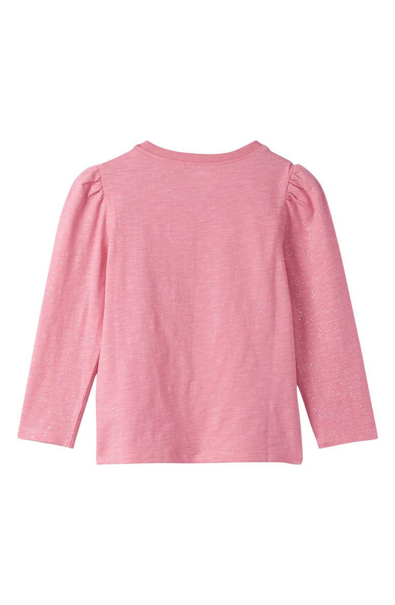 Hatley Kids' Sea Sparkle Puff Sleeve Cotton T-Shirt, Alternate, color, Sea Pink