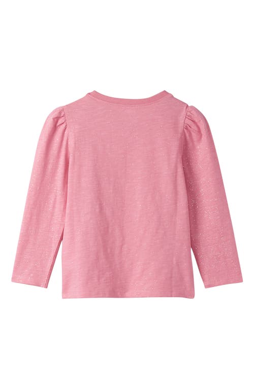 Hatley Kids' Sea Sparkle Puff Sleeve Cotton T-shirt In Pink