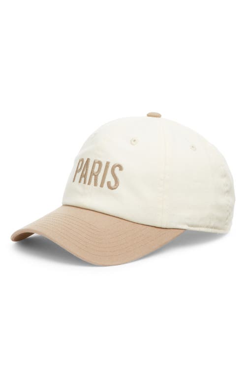 American Needle Paris Cotton Snapback Baseball Cap In Ivory/khaki