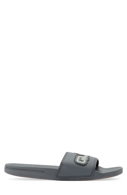 Quiksilver Rivi Wordmark Slide Sandal In Grey