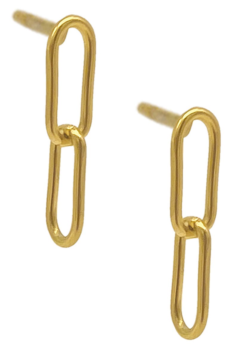 Water Resistant Paperclip Chain Drop Earrings, Main, color, YELLOW