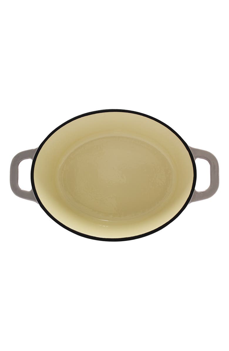 BergHOFF International Neo 5-Quart Cast Iron Oval Covered Dutch Oven, Alternate, color, Grey