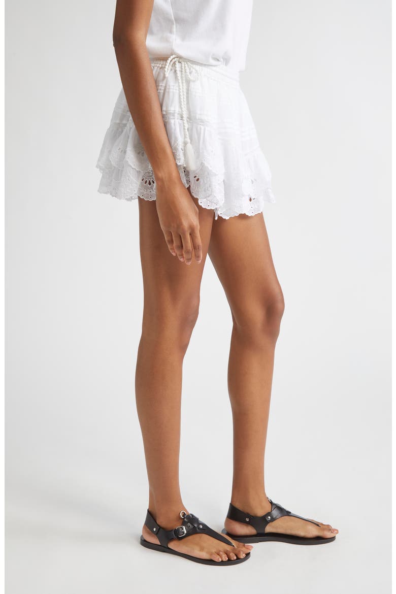 Puria Cotton Eyelet Miniskirt, Alternate, color, WHITE
