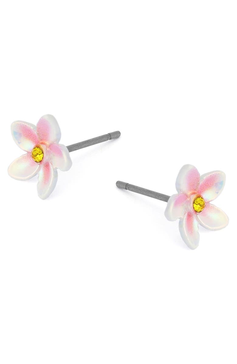 Betsey Johnson Beach Flower Stud Earrings, Alternate, color, 
