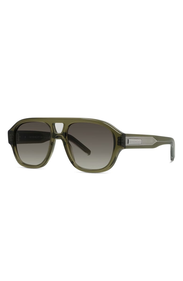 Givenchy Day 55mm Gradient Pilot Sunglasses, Alternate, color, Light Green / Gradient Green