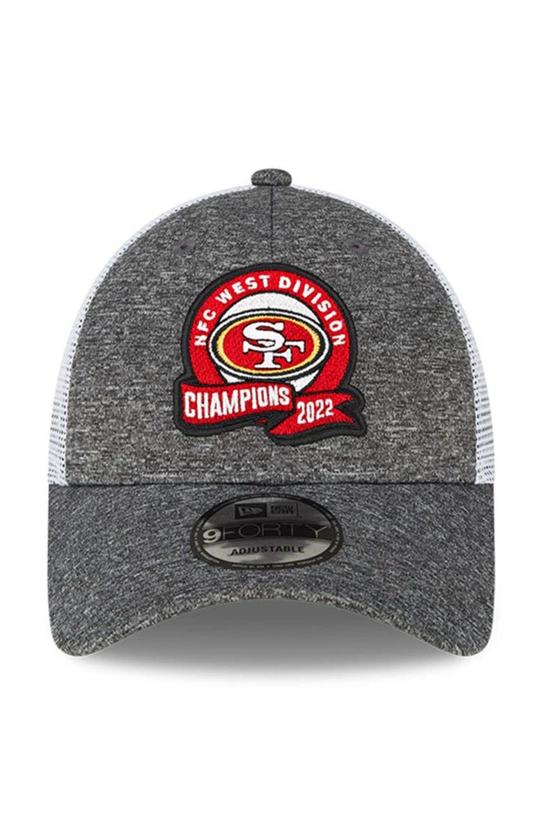 New Era Men's New Era Heather Gray San Francisco 49ers 2022 NFC West Division Champions Locker Room 9FORTY Adjustable Hat, Alternate, color, 