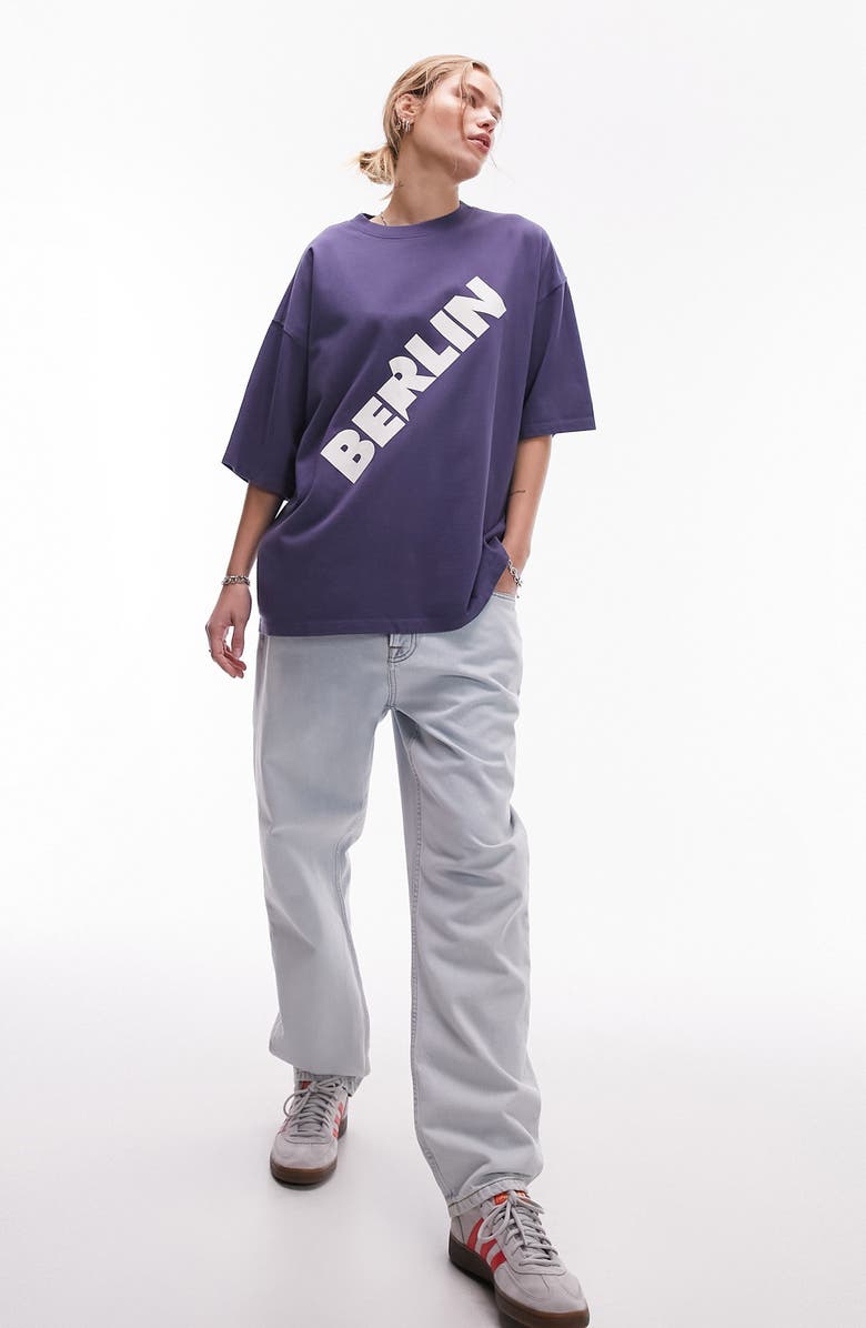 Topshop Berlin Oversize Graphic T-Shirt, Alternate, color, 