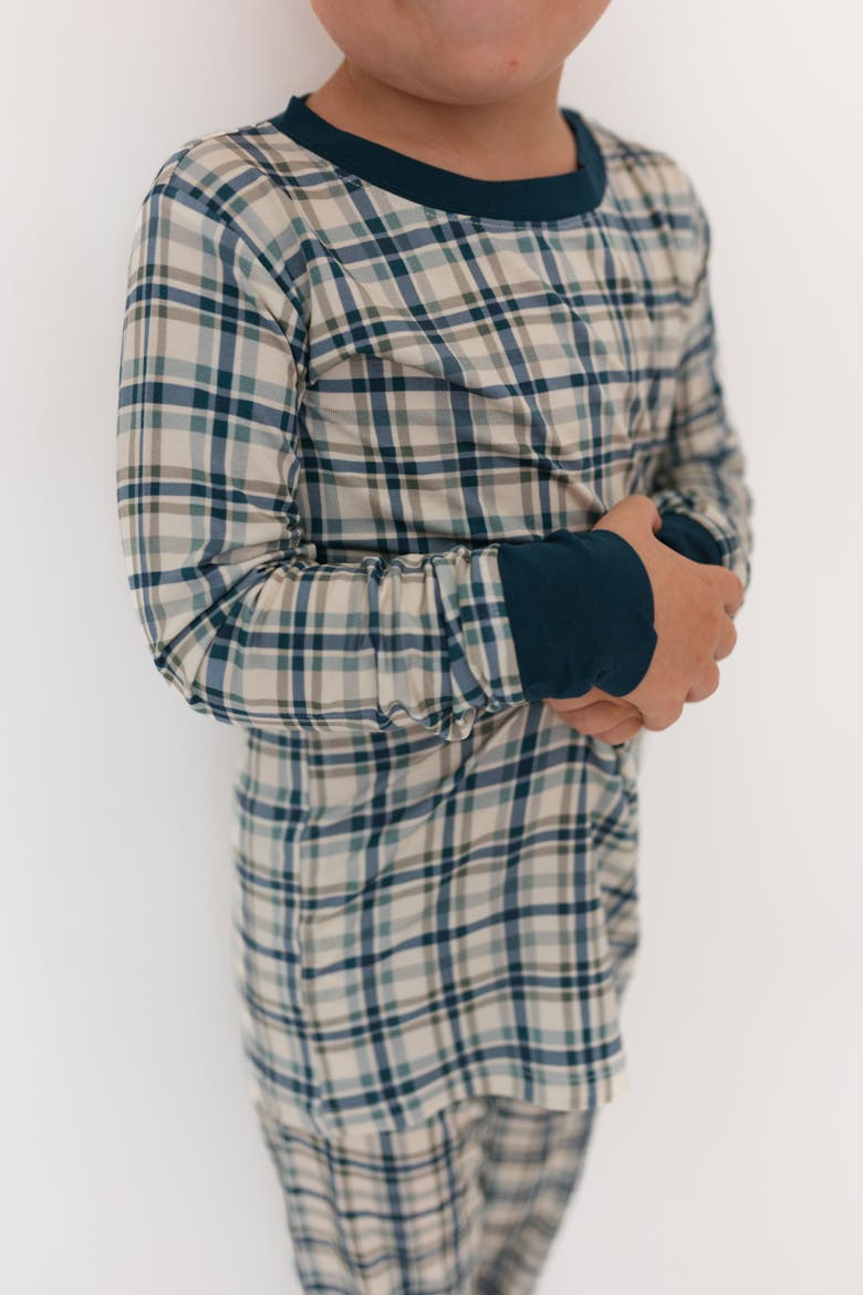 Deacon Two Piece Sleepwear Set, Alternate, color, Blue / Green Plaid