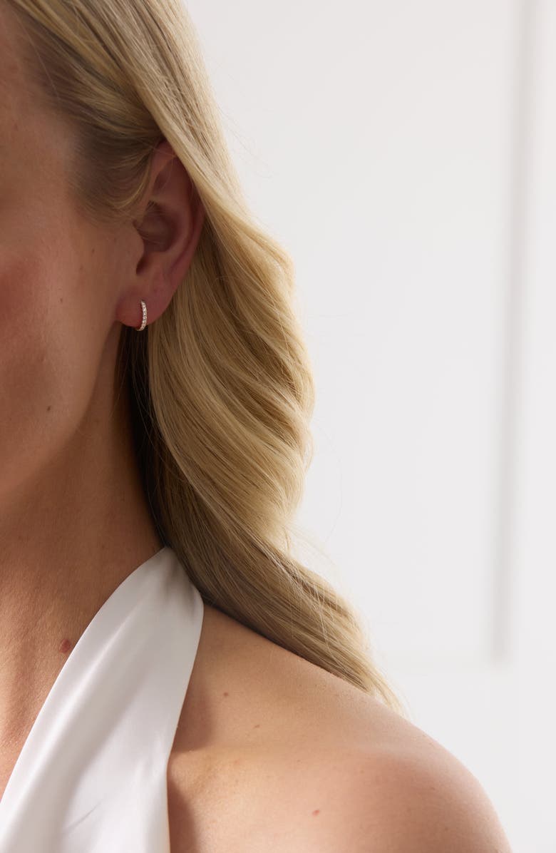 Sara Weinstock Dujour Pavé Diamond Hoop Earrings, Alternate, color, Yellow Gold