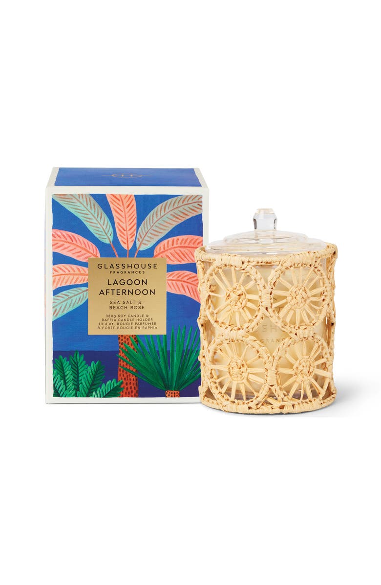 Glasshouse Fragrances Lagoon Afternoon Scented Candle, Main, color, Clear