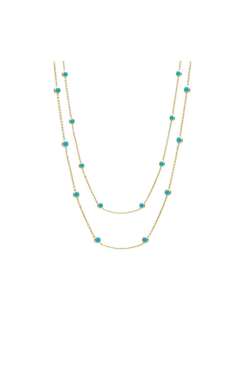 Turquoise Diamond By The Yard Necklace, Alternate, color, Turquoise - 16 Inch