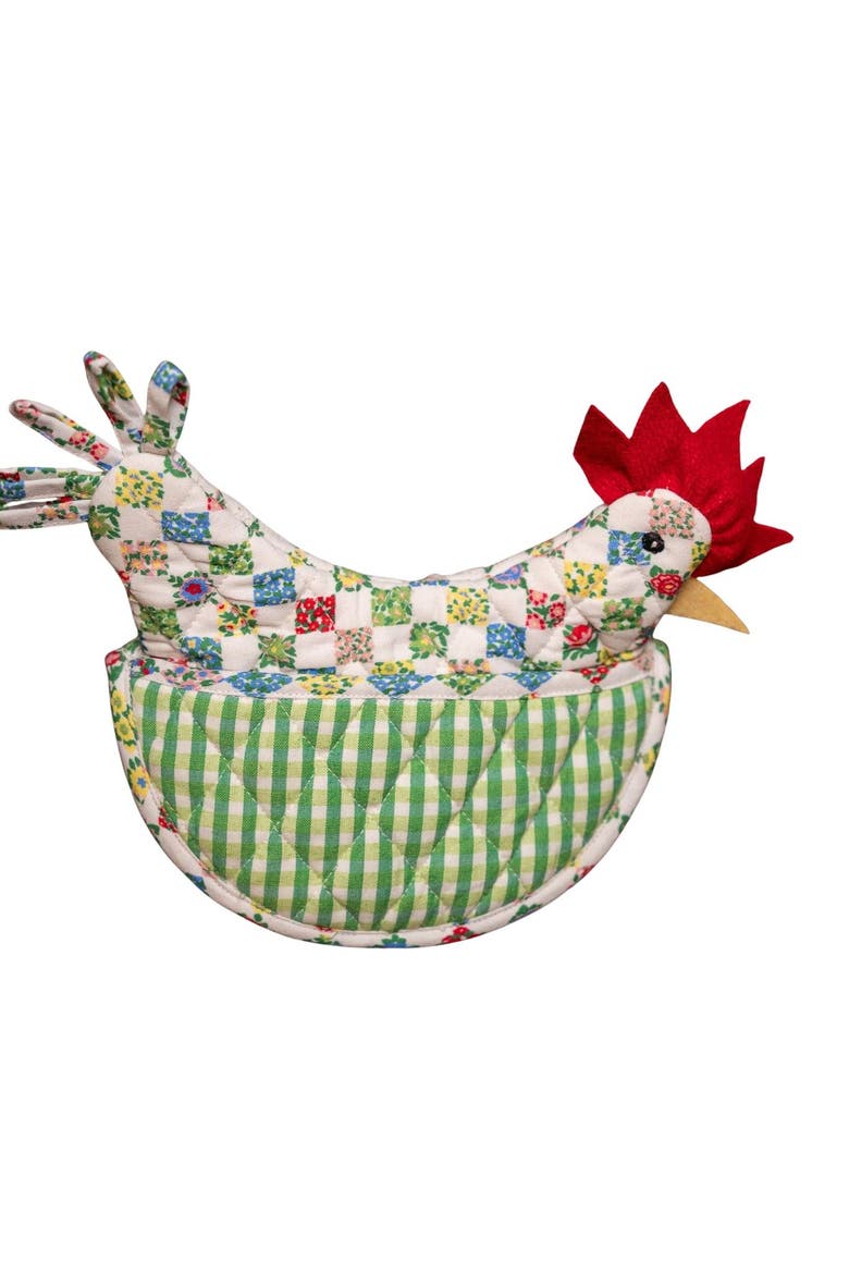 Rebecca Happy Hen Mini Mitt, Main, color, Green