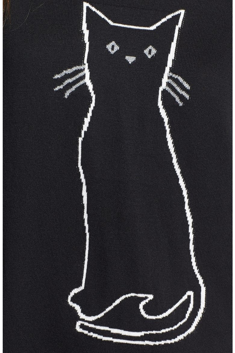 SOFT COTTON BLEND SWEATER, Alternate, color, BLACK COMBO