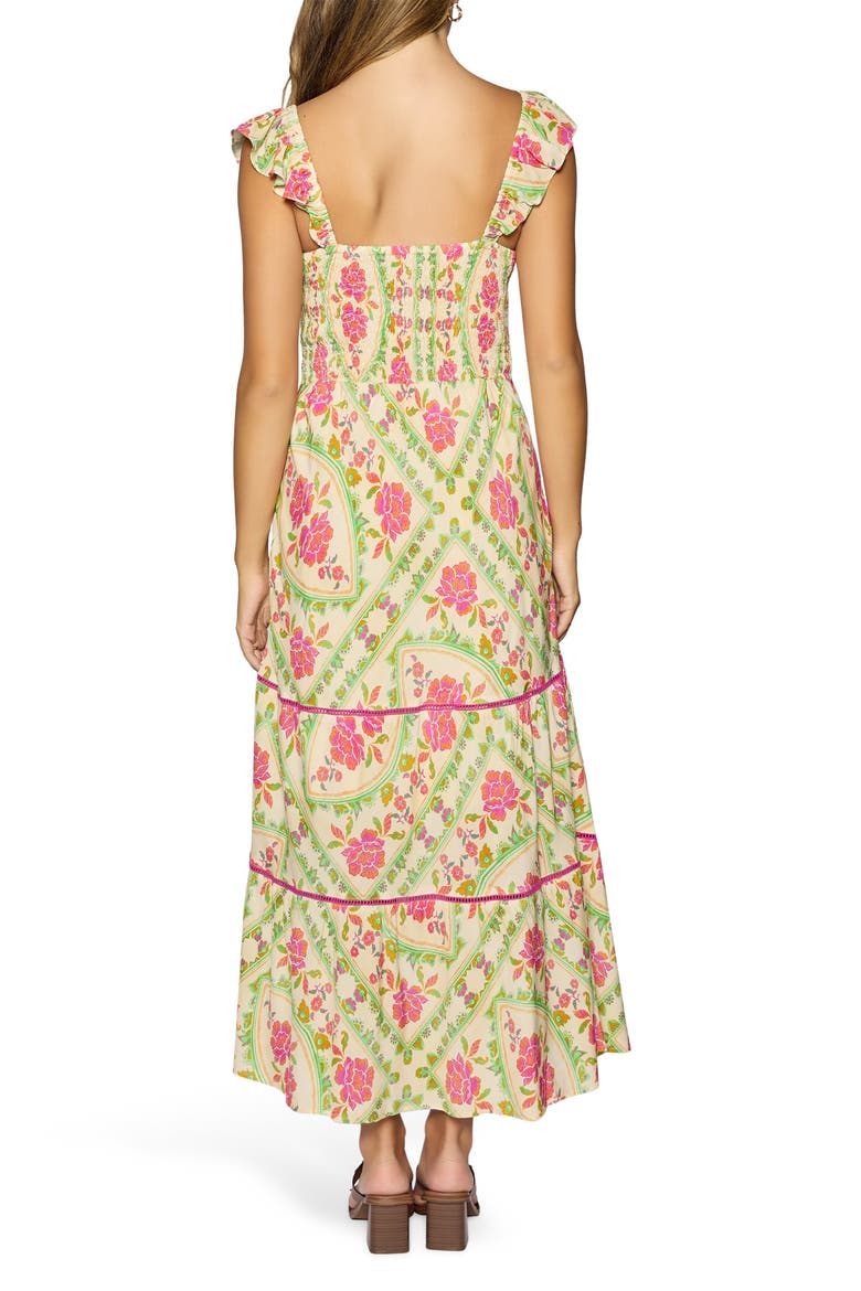 Fiesta Flora Midi Dress, Alternate, color, MULTI-FLORAL