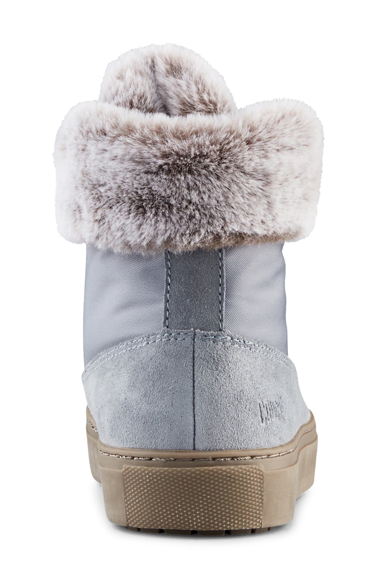 Dubliner Faux Fur Trim Waterproof Bootie, Alternate, color, ASH BLUE