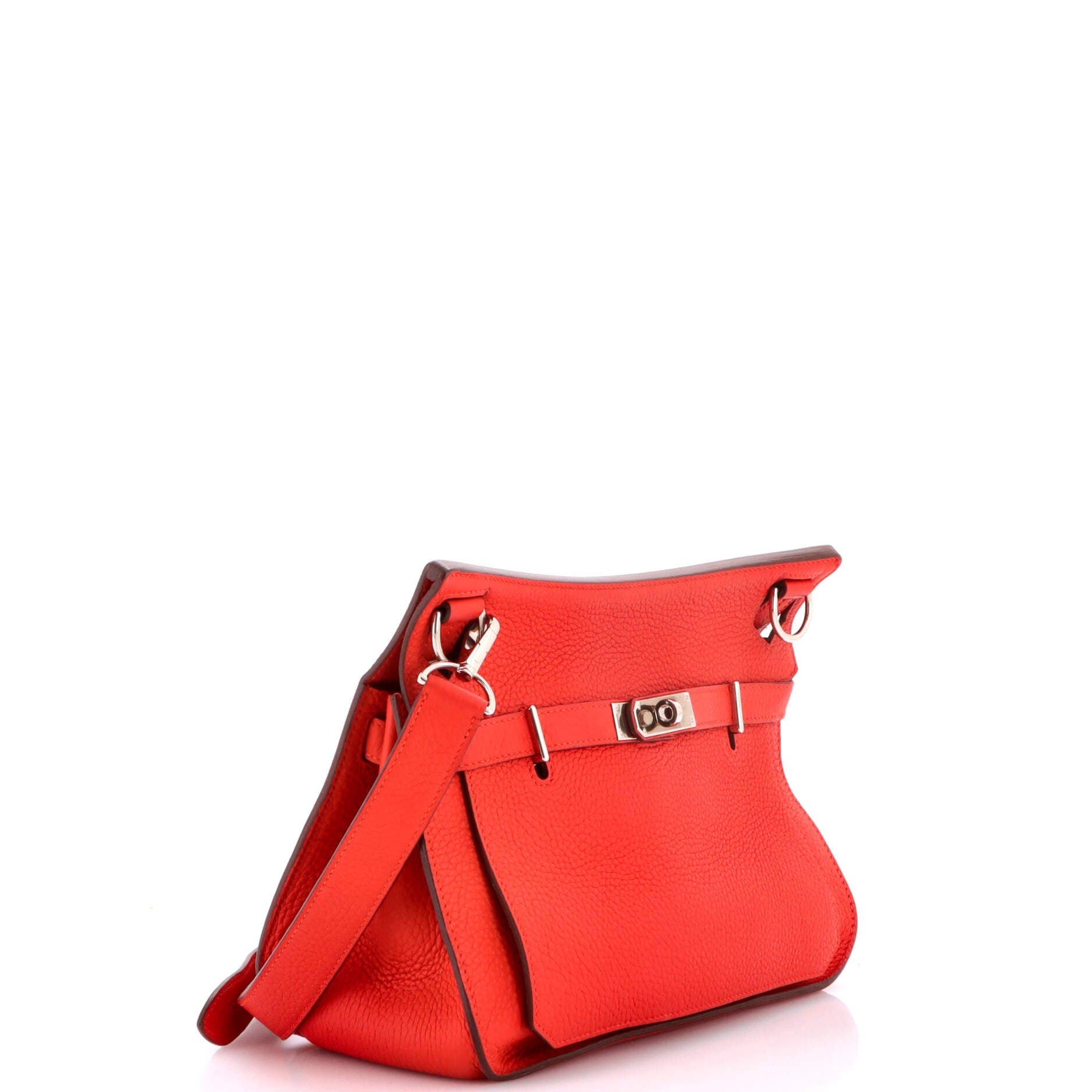 Pre-Owned Hermes Jypsiere Bag Clemence 28, Alternate, color, Rouge Tomate