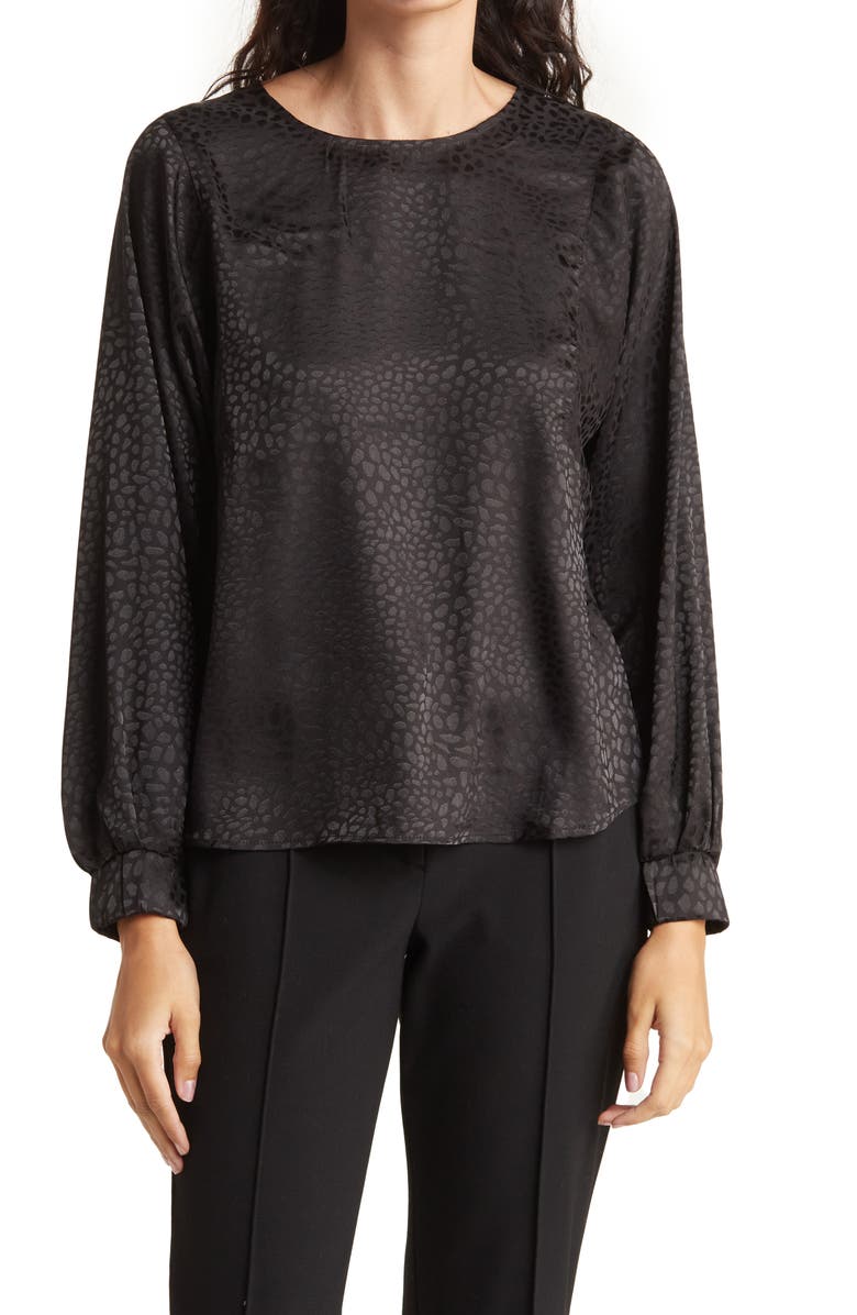 CHENAULT Pebble Satin Jacquard Blouse, Main, color, 