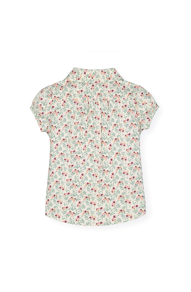 Hope & Henry Baby Girls' Ruffle Front Shirt with Puff Sleeves, Infant, Alternate, color,
