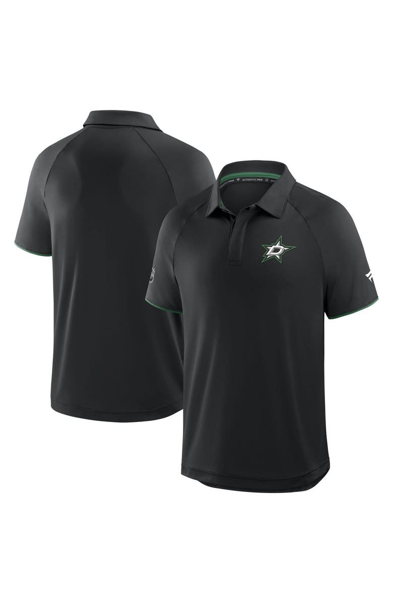 FANATICS Men
s Fanatics Black Dallas Stars Authentic Pro Rink Raglan Polo, Alternate, color, 