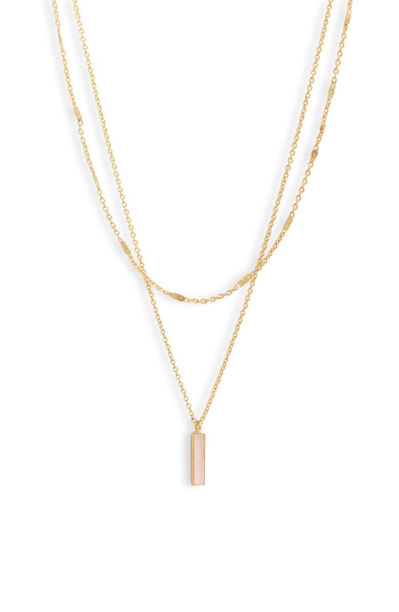gorjana Montecito Bar Layered Necklace, Main, color, 