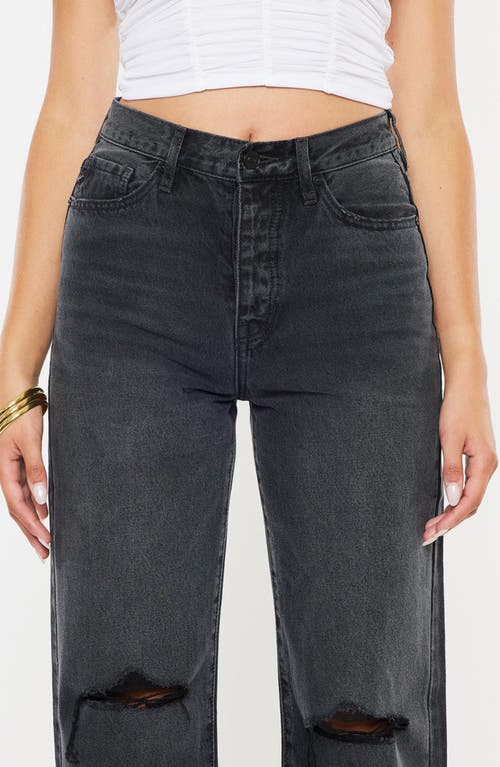 Kancan Montana Ultra High Rise 90's Flare Jeans In Gray