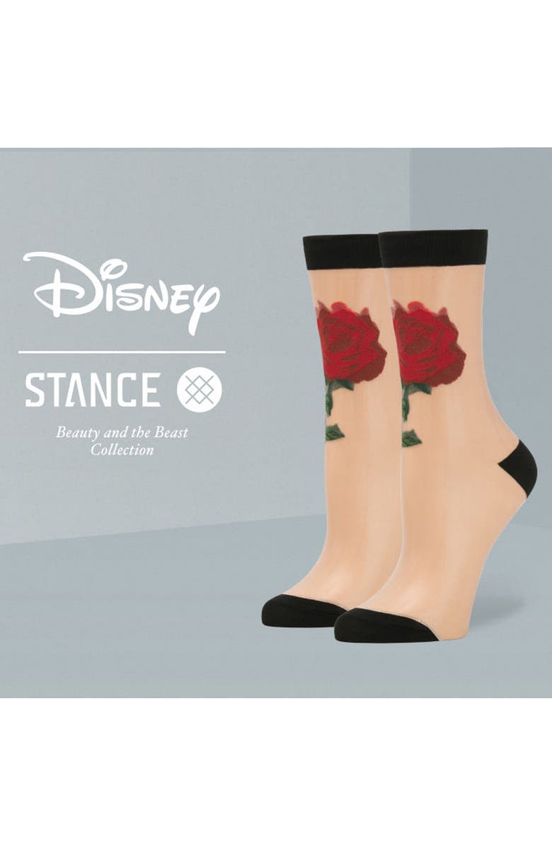 Stance x Disney<sup>®</sup> Beauty and the Beast The Rose Socks, Alternate, color, 
