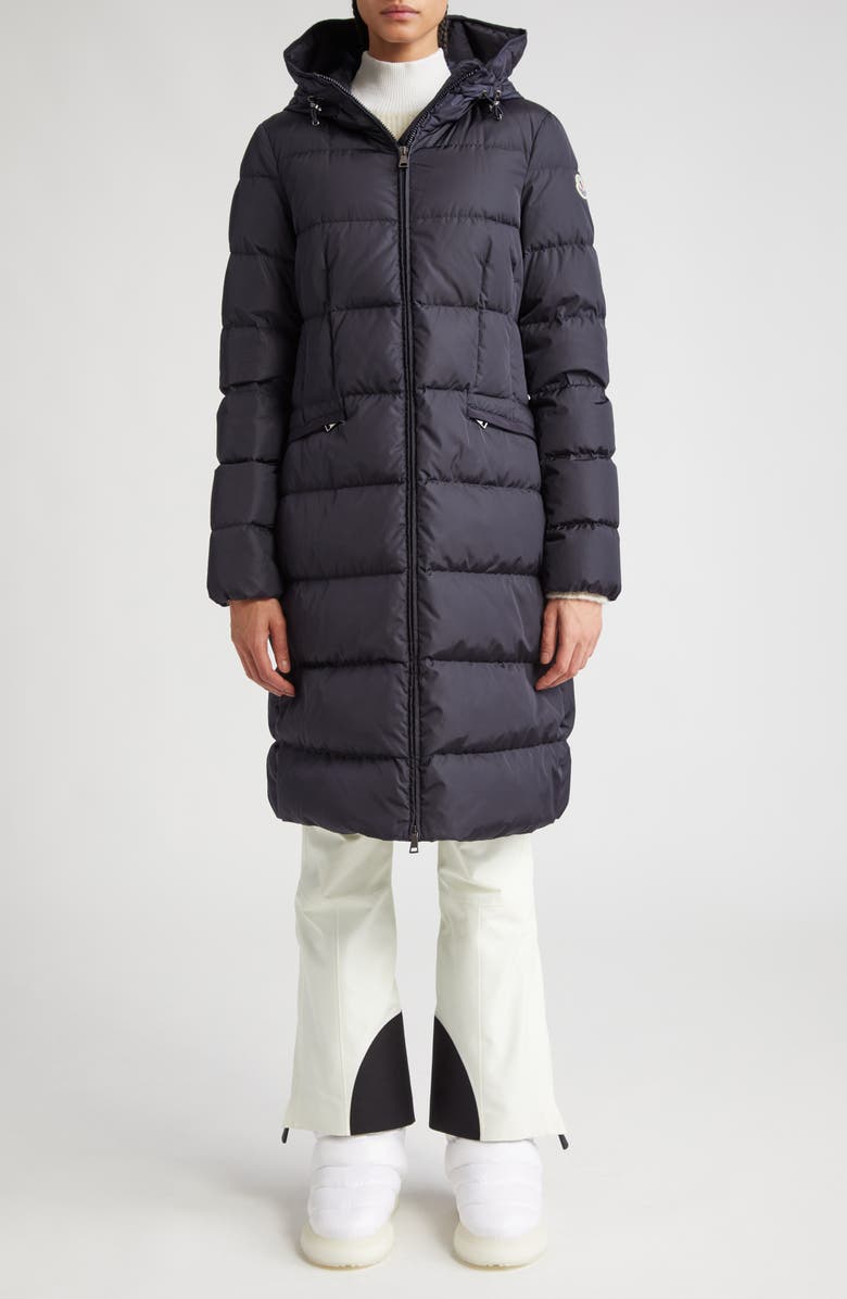 Moncler Avocette Hooded Down Coat, Main, color, Navy