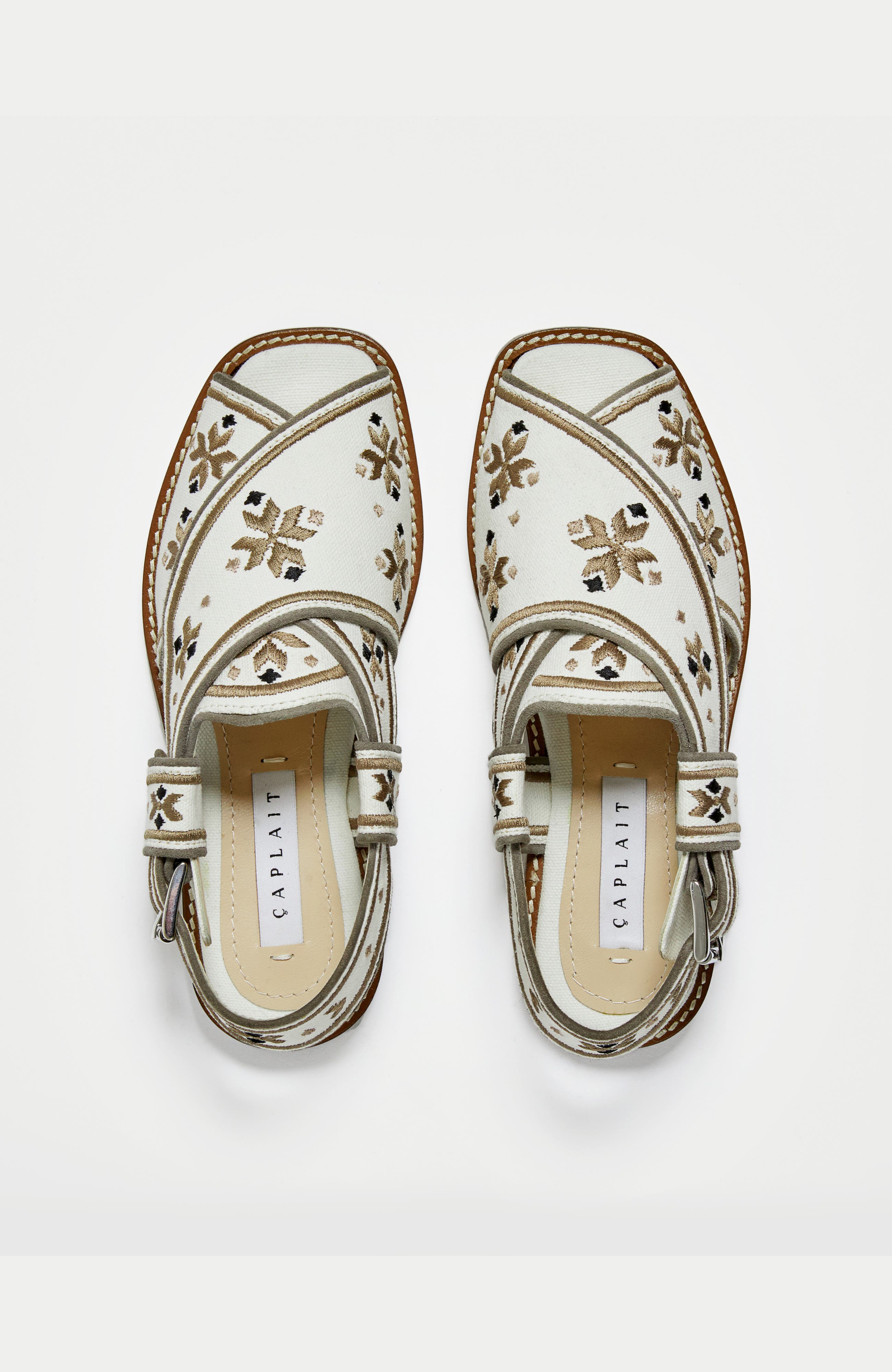 The Swati Handcrafted Peshawari Sandal, Alternate, color, White-Grey