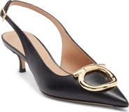 FERRAGAMO Sara Kitten Heel Slingback Pump