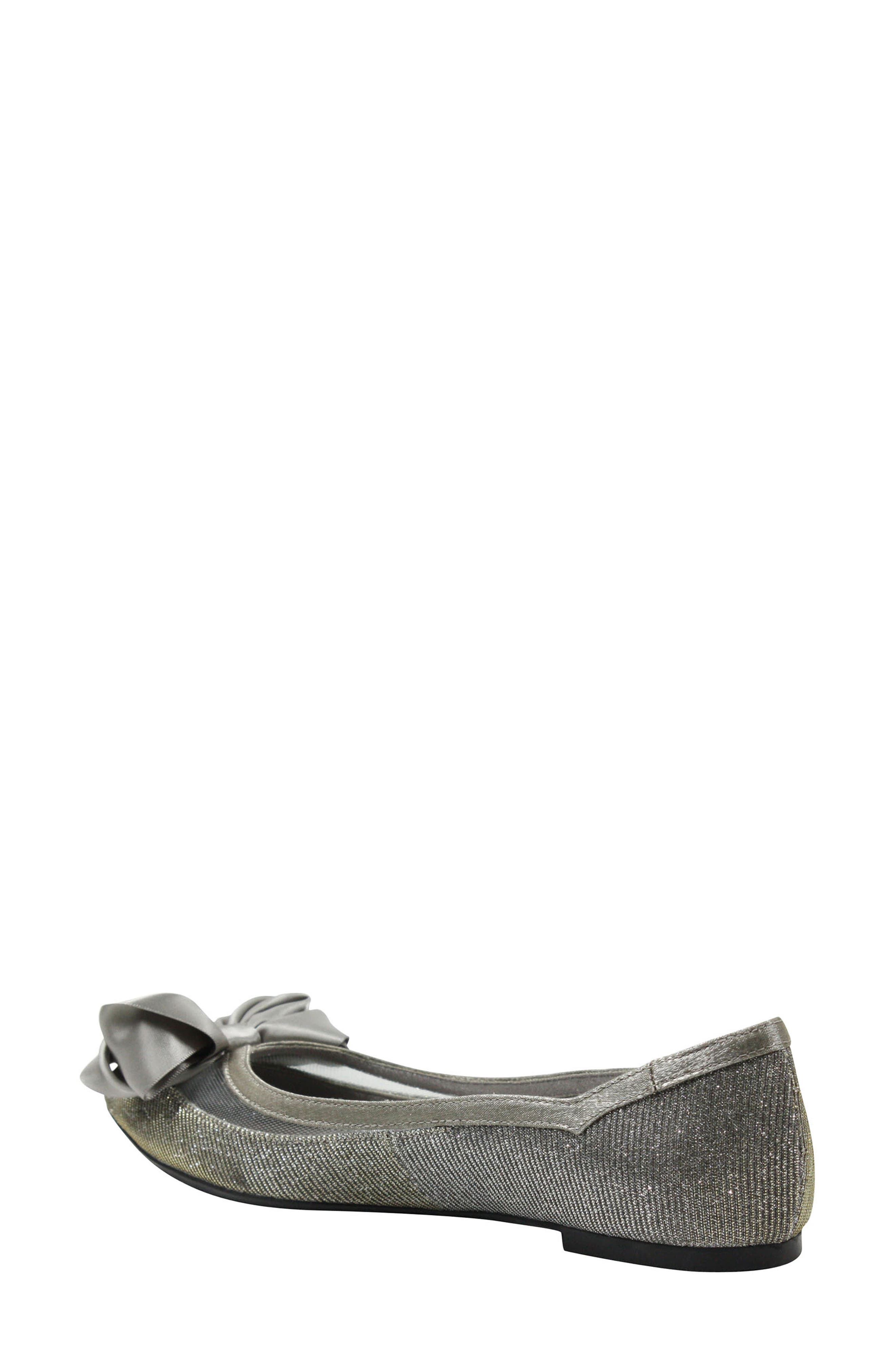 Allitson Bow Flat, Alternate, color, PEWTER FABRIC