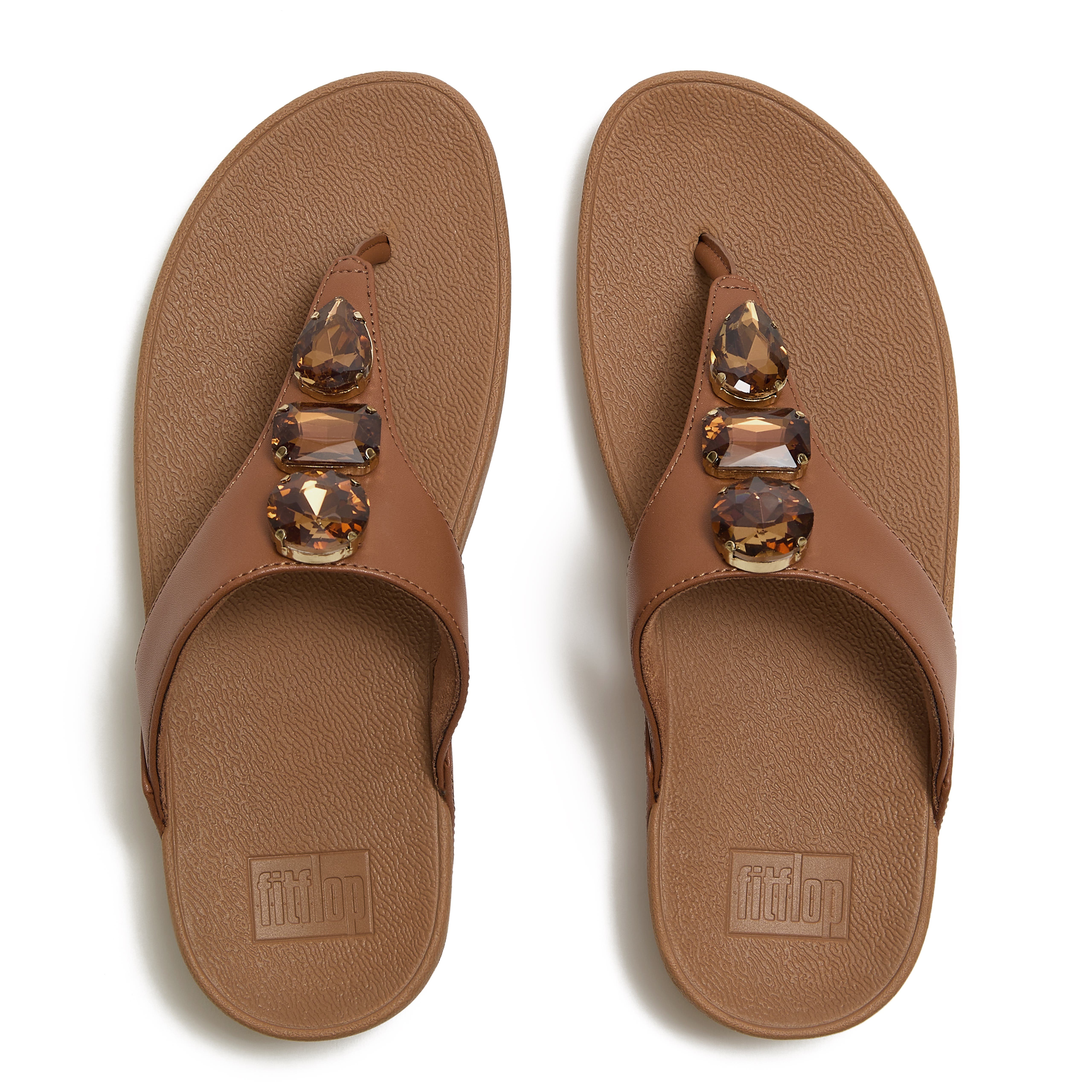 FitFlop Lulu Ultra-Jewel TP Sandal, Alternate, color, Deep Tan