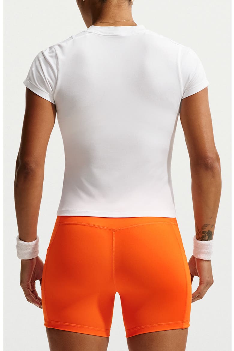 Court Dri-FIT Pocket Tennis Shorts, Alternate, color, BRILLIANT ORANGE/ WHITE