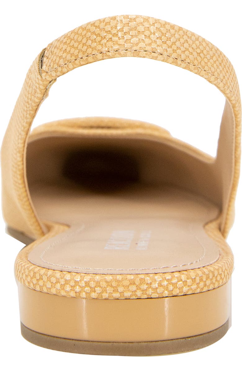 Kenneth Cole Reaction Linton Buckle Slingback Flat, Alternate, color, Natural Weave