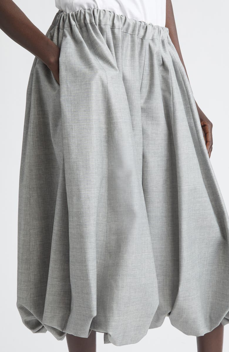 Tao Comme des Garçons Yarn Dyed Crop Tropical Wool Balloon Pants, Alternate, color, Top Gray