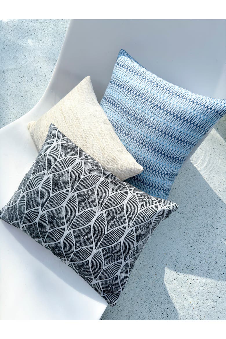 Summer Twist Indoor Outdoor Pillow, Alternate, color, Blue