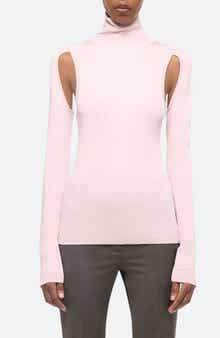 Helmut Lang Cutout Turtleneck Knit Top