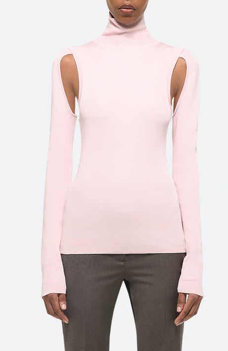 Helmut Lang Cutout Turtleneck Knit Top