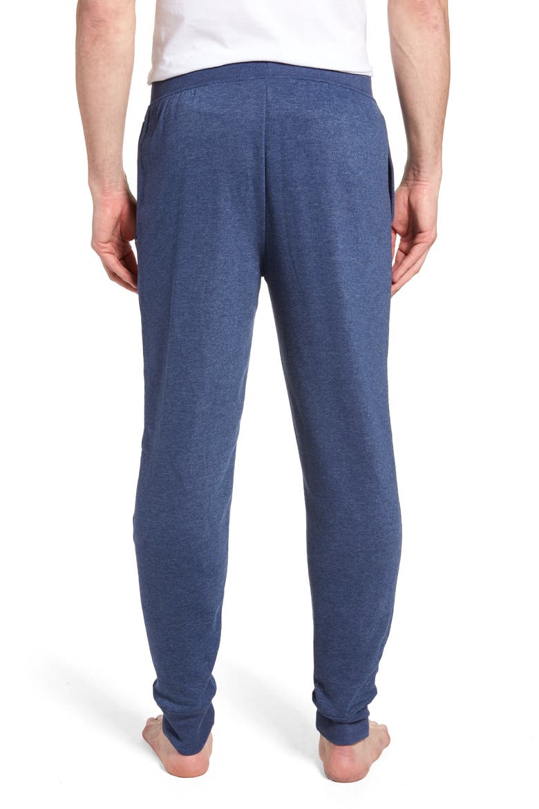 Brushed Jersey Cotton Blend Jogger Pants, Alternate, color, BLUE