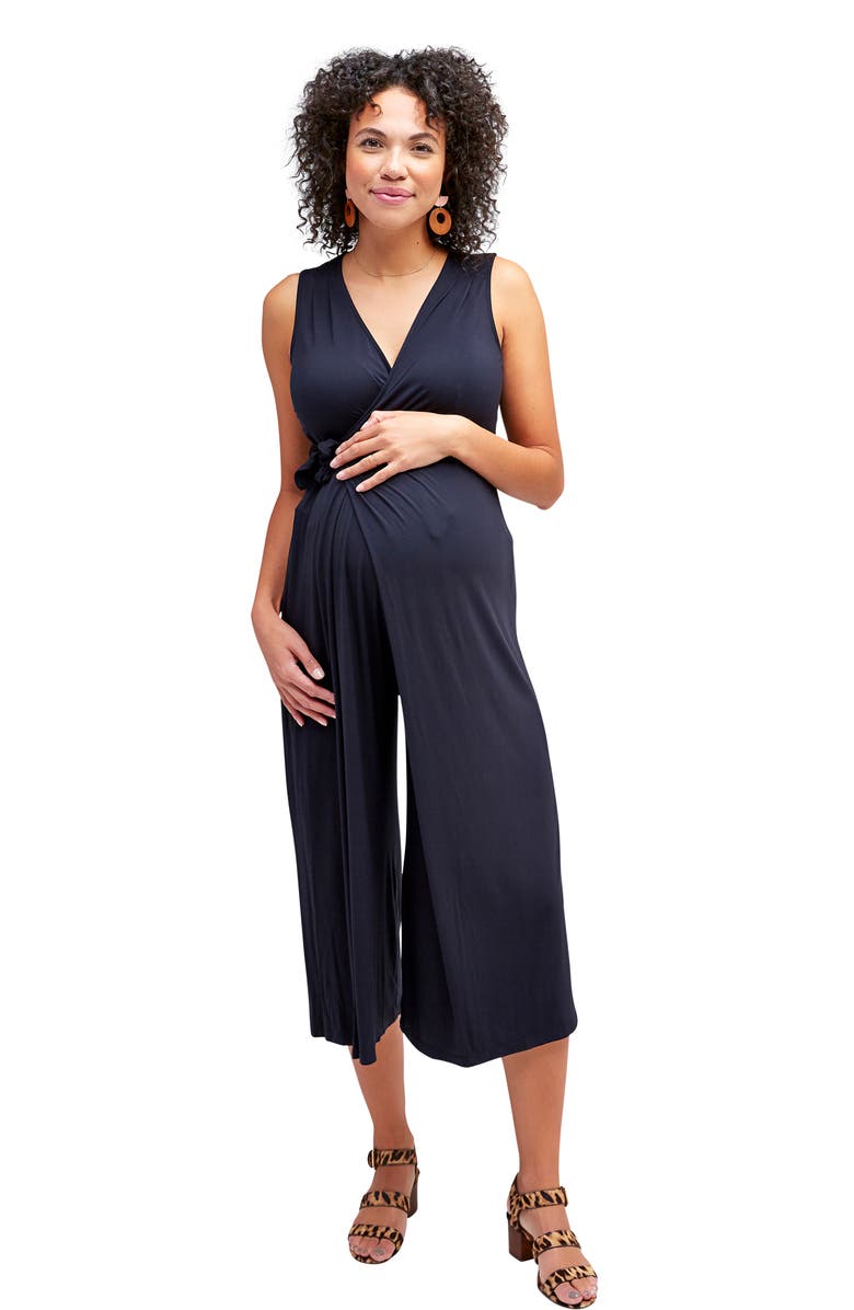 Nom Maternity Francesca Wide Leg Maternity/Nursing Jumpsuit, Alternate, color, 