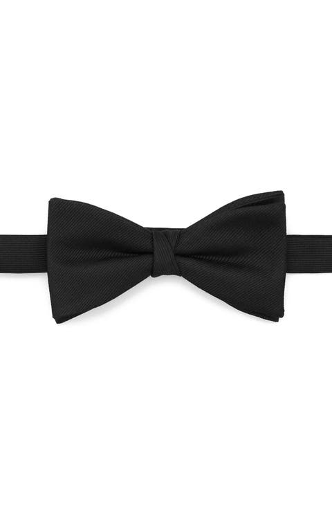 Solid Twill Pre-Tied Bow Tie