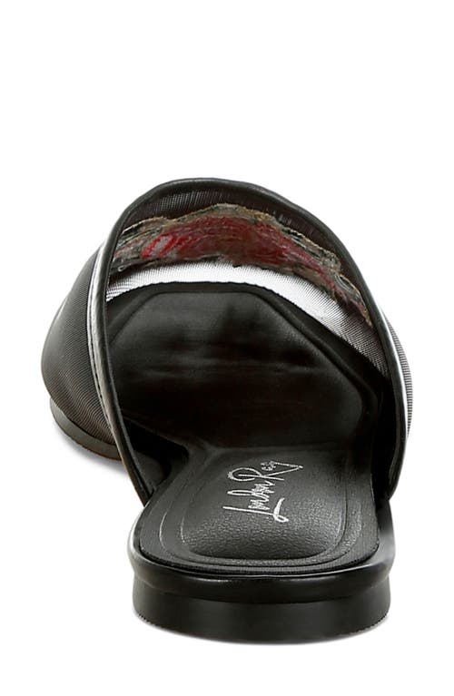 London Rag Shara Embroidered Mesh Mule In Black