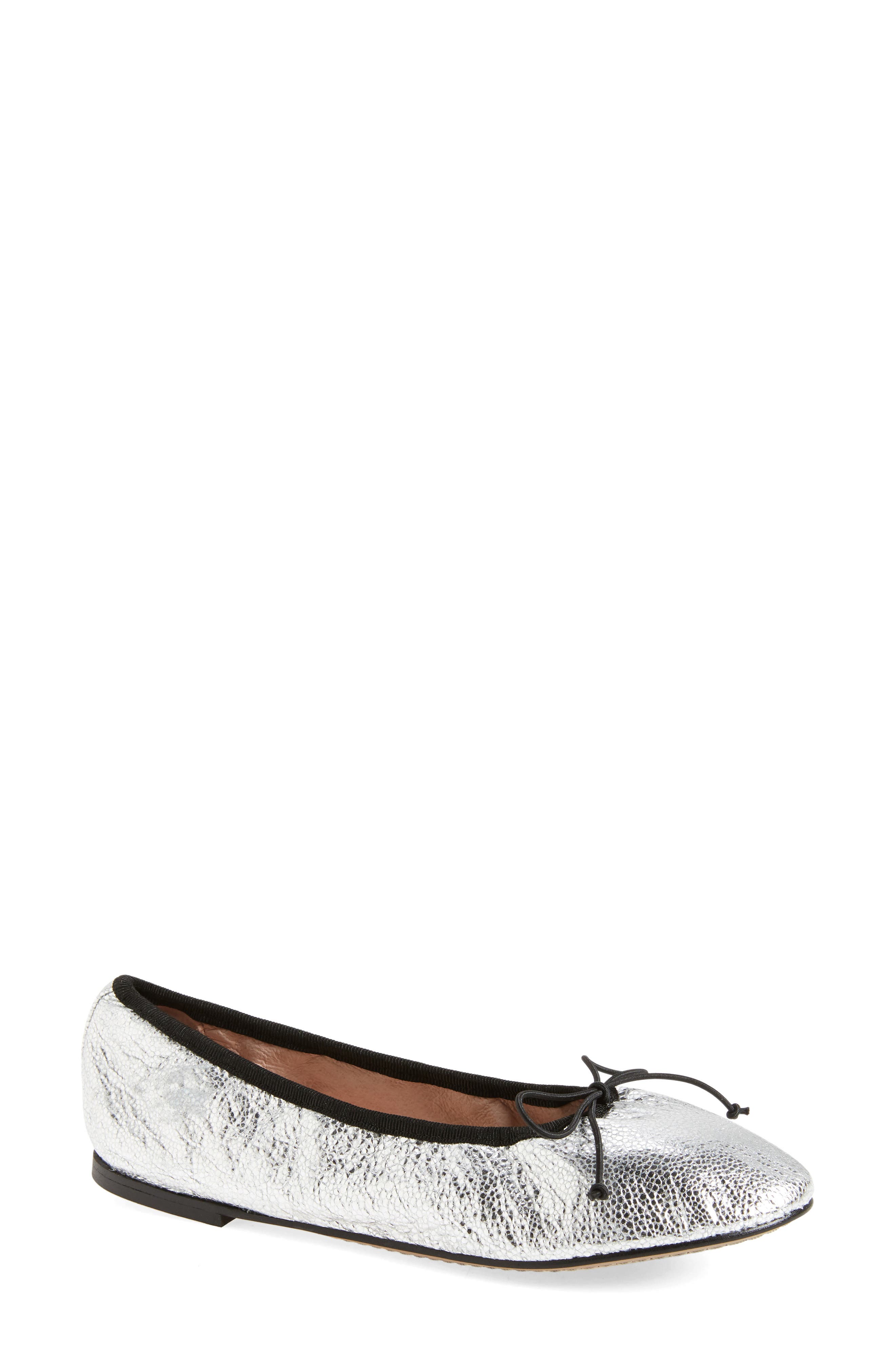 Le Plie Ballet Flat, Main, color, SILVER